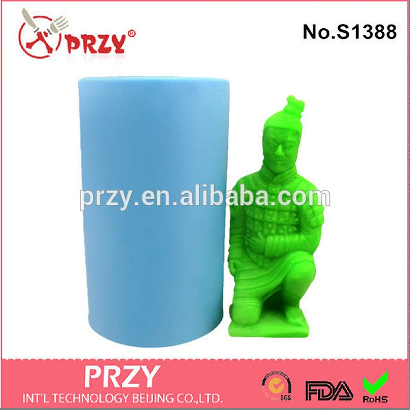 Handmade craft Terra Cotta Warriors silicone soap mold