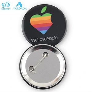 custom promotion button metal badge pin