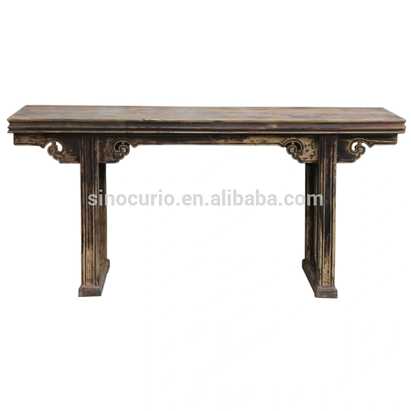 chinese antique carved wooden alter table Ming style console table