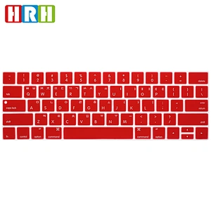 Custom Keyboard korean Skin Silicone Cover colored laptop keyboard skin cover keyboard  for macbook pro 13 touch bar
