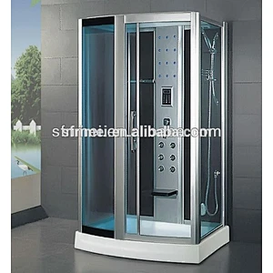 Lowes Rectangle Clear Tempered Glass Hydro Massage Steam Shower