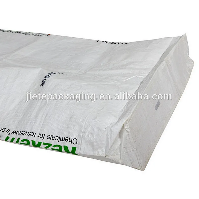 25kg square bottom opp laminated and printed pp woven fertilizer blank bag