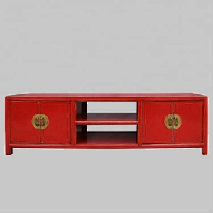 chinese solid wood lacquer tv console furniture