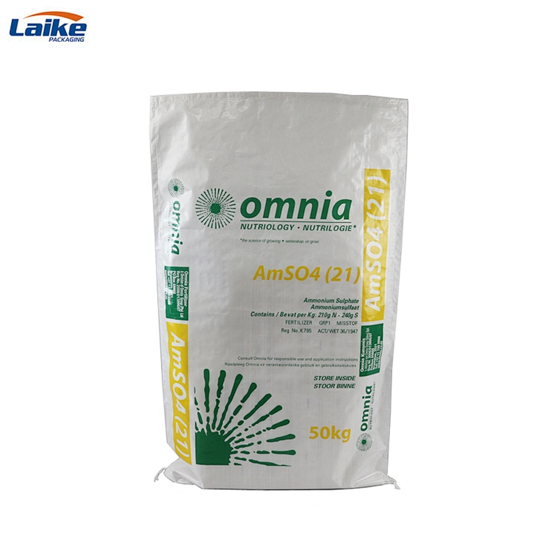 Agricultural water proof 25kg 50kg  pp woven plastic  fertilizer packaging bag with liner for sale