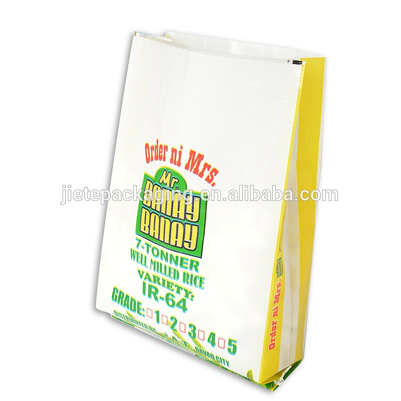 Economical custom design grain white rice bags 25kg 50kg 10kg