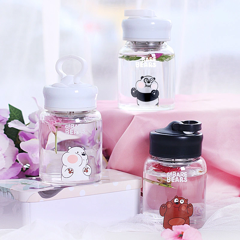 China Housewares Portable 350 ml Glass Cup Wholesale Glass Water Bottle
