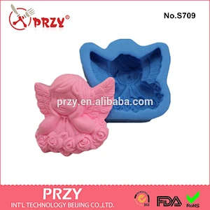 Lovely angel silicone soap girl soap mold