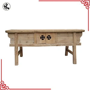 factory price of natural wood color chinese antique console table