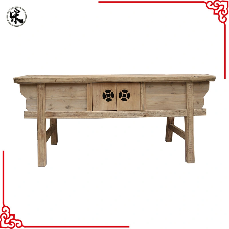 factory price of natural wood color chinese antique console table