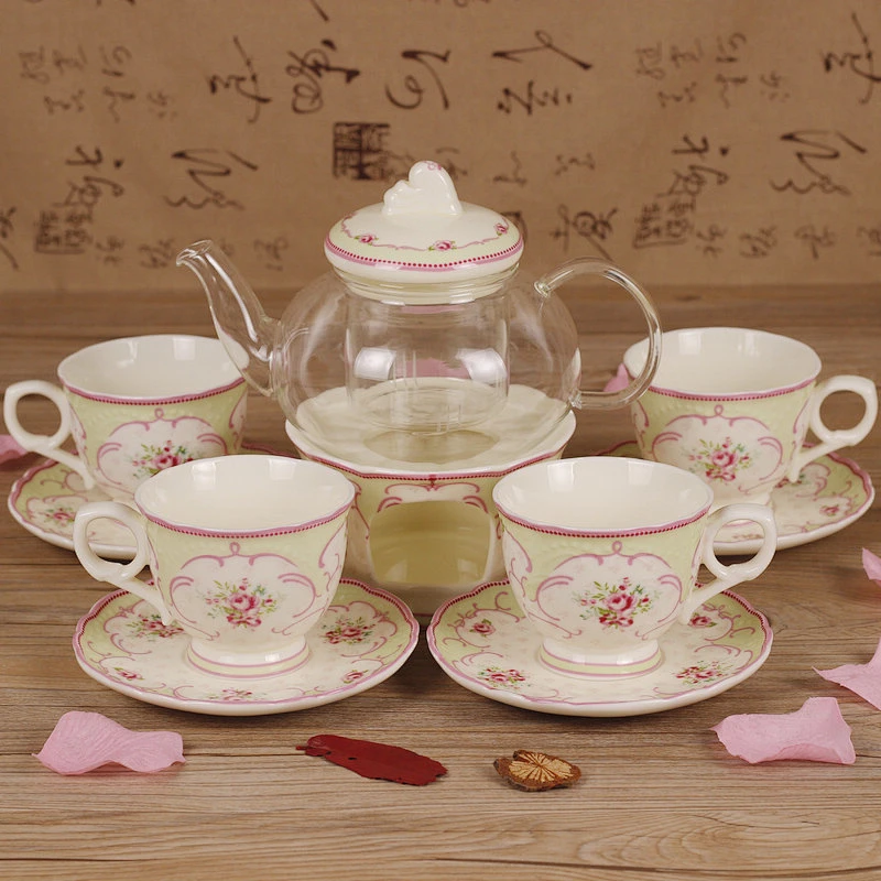 14 pcs Coffee Kettle Set High Quality Porcelain Tea Cup Set  Gift Box Packing Ceramic Tea Pot Set
