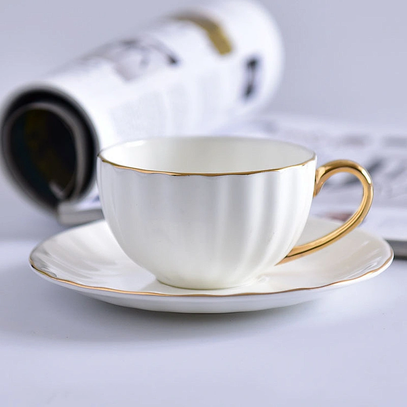2019 wholesale promotion Japanese crinkle pattern print logo white coffee tea sets