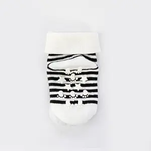 Oem Custom 3d cartoon pattern newborn cotton ankle socks non slip infant rubber sole toddler Socks baby cute kids
