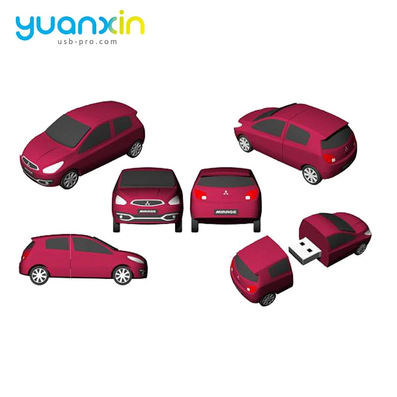 3D Customized Car Shaped PVC USB Flash Pen Drive 2.0 / 3.0