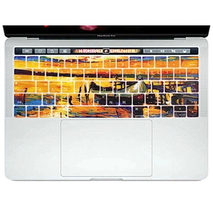 New stylish design silicone korean keyboard protective skin for Macbook pro 13 With Touch Bar,korean keyboard cover