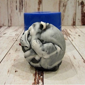 Bulldog Head Soap molds Handmade silicone mold for making soap and candles