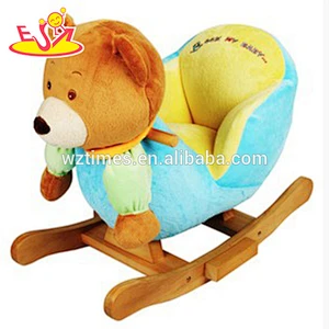 wholesale cheap wooden kids rocking horse best sale wooden kids rocking horse W16D077