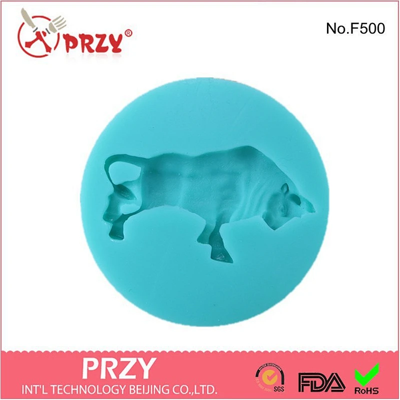 Running Bulls Desin fondant cake silicone mold