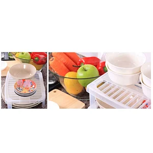 Houseware plastic  Kitchen dish rack/ detachable storage bowl rack