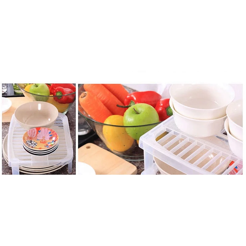 Houseware plastic  Kitchen dish rack/ detachable storage bowl rack
