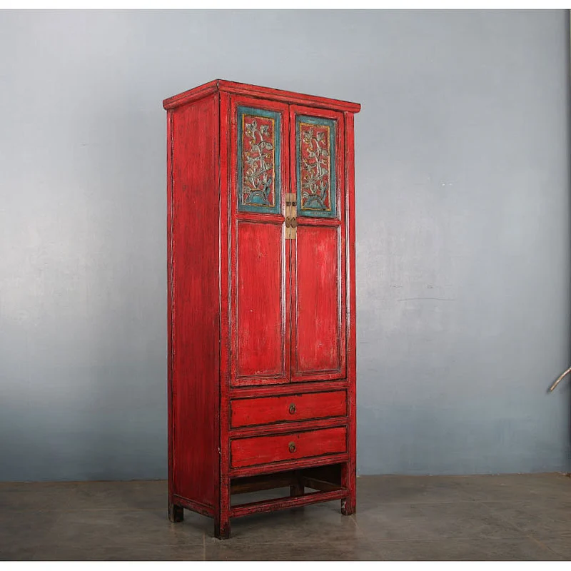 Antique Chinese Wooden lacquered drawer storage kitchen Cabinet/Cupboard