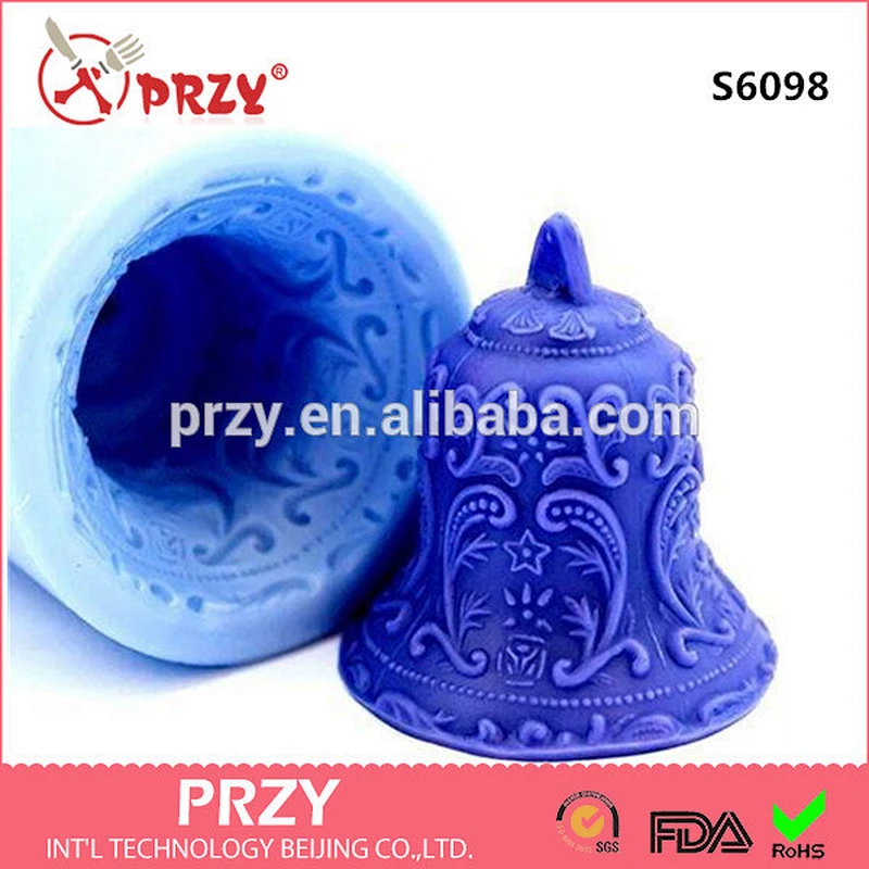 Silicone molds with bell shape 3d decorative silicone mold