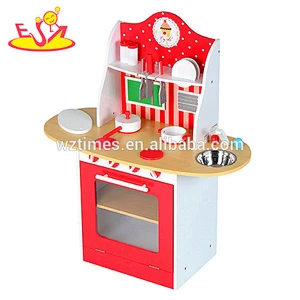 wholesale kids wooden miniature toy kitchen play set W10C114