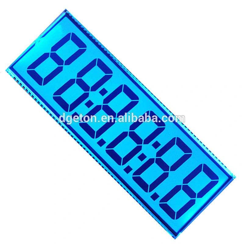 OEM TN 6 character digit monochrome lcd display 7 segment