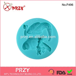 silicone couple bird fondant cake mold