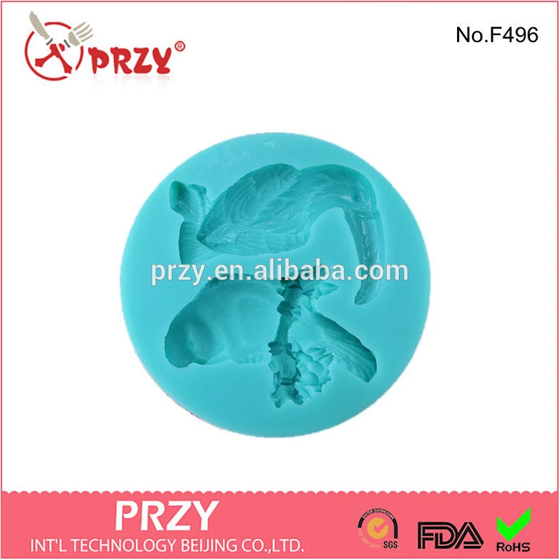 silicone couple bird fondant cake mold