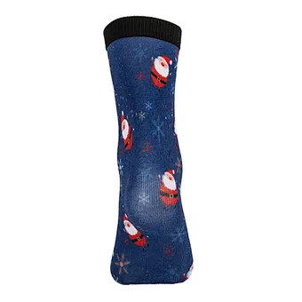 Polyester High Quality Customized Digital Printing Festival Celebrating Christmas Eve Theme MOQ Fashion Socks Woman
