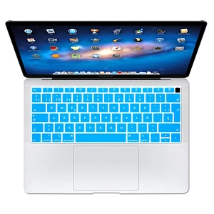 Spanish Language European Layout Keyboard Skin custom silicone keyboard cover for macbook ari 13 2018 A1932