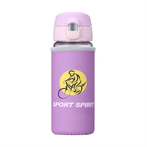 Guangzhou Manufactory Bounce Water Bottle Sleeve Can Anti-heat Glass Cup for Student