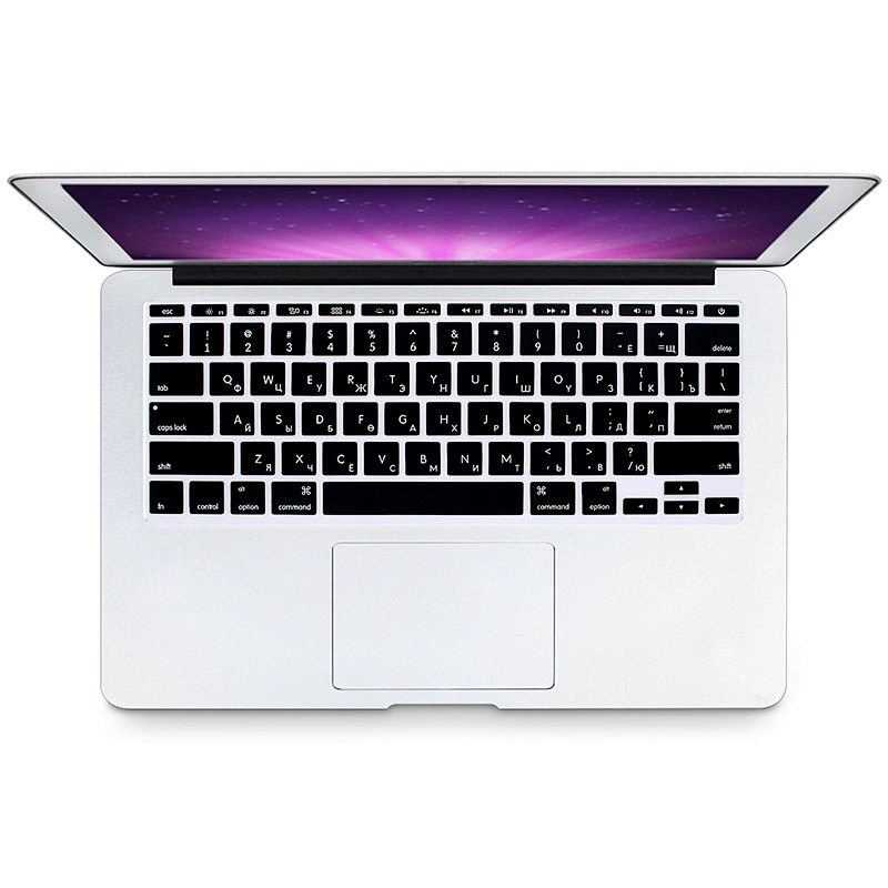 China Factory Laptop Custom Mongolian custom keyboard Silicone Keyboard Skin For macbook 11 inch air 116 inch laptop skin