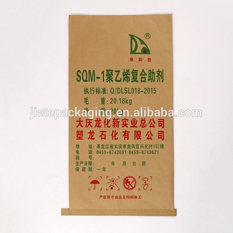paper-plastic compound, paper & PP composite bag for packing 25kg 50kg