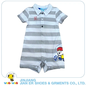China hot products stripe romper clothing baby bodysuit oem