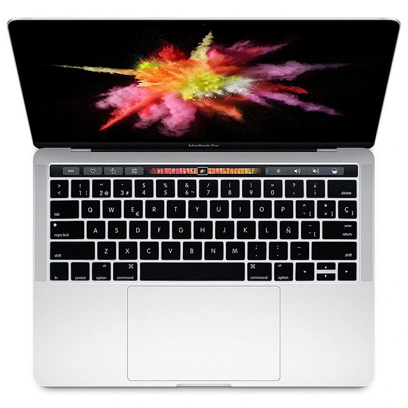 Hot Sale Laptop Silicone Spanish Keyboard Protector custom keyboard skin For macbook pro touch bar 13 15