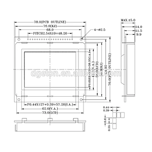 128 * 64 graphics 12864 LCM cheap LCD display module