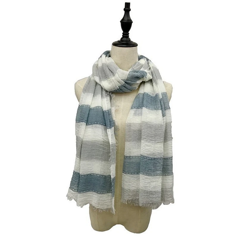 Fashion best selling warm 100% cotton women muslin scarf