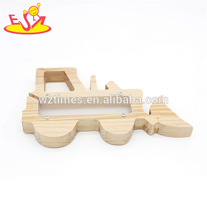 New fashion truck shape wooden money gift box for kids W02A282