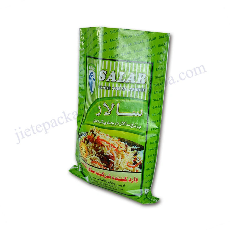 Wholesale design printed plastic 25kg sack pp woven basmati rice packaging bag