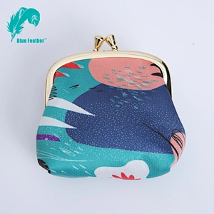 Chinese Wind Fabric Material Digital Print Pocket Cash Bag