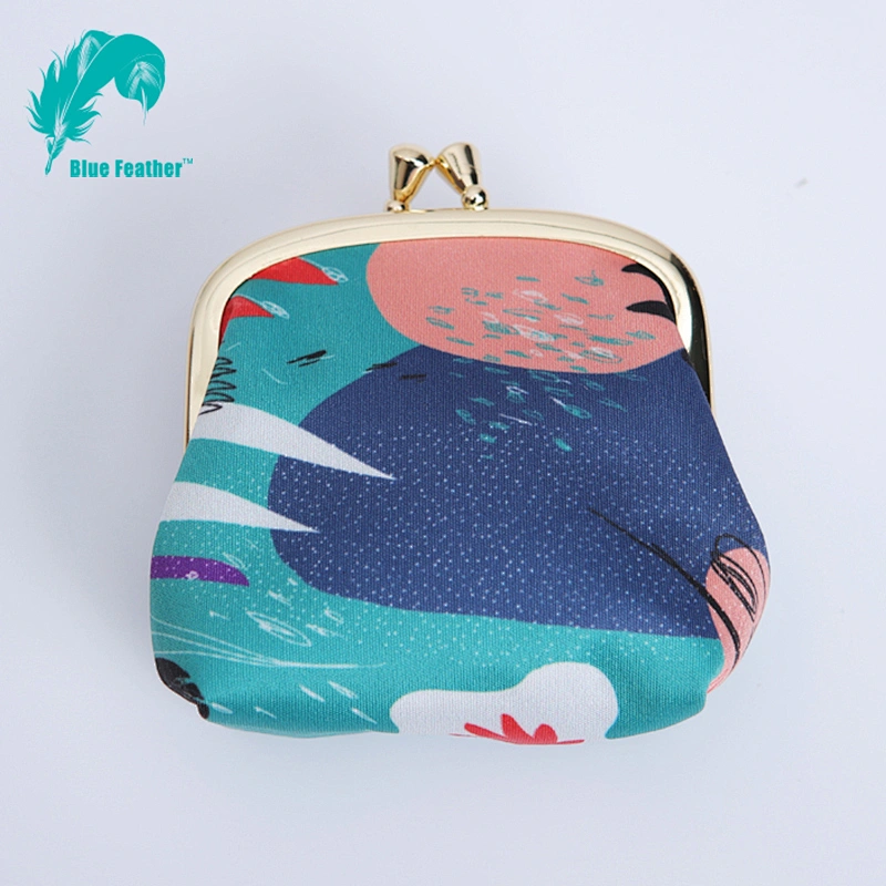 Chinese Wind Fabric Material Digital Print Pocket Cash Bag