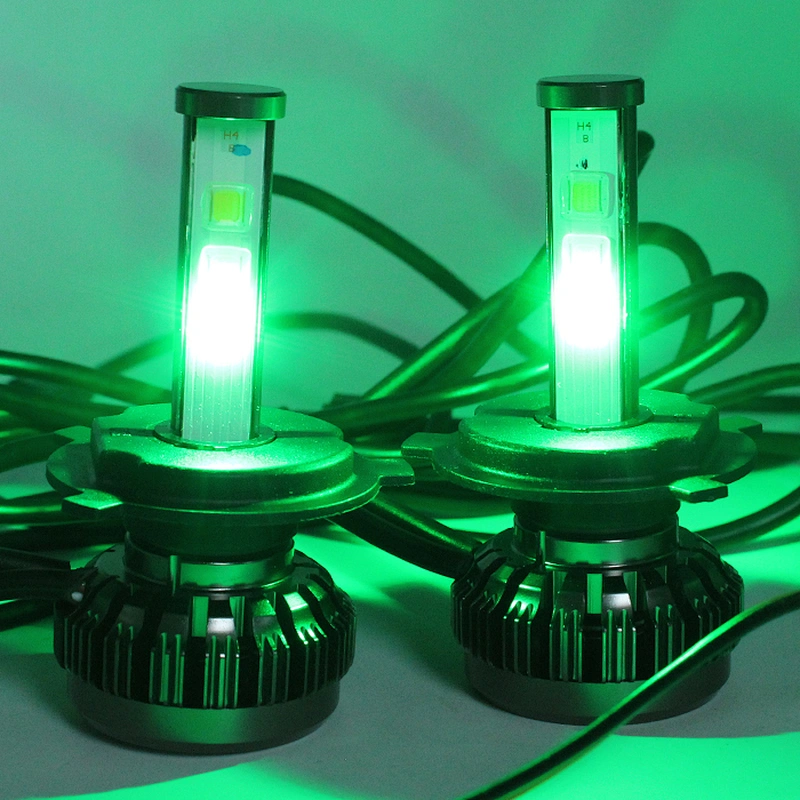 12v BlueTooth Control RGB Color LED Headlight 36W 4000Lm H4 9004 9007 H13 High Low Beam Auto LED Bulbs