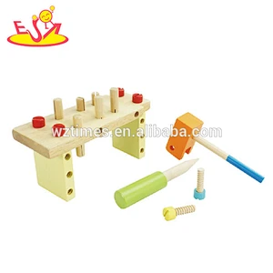 Wholesale high quality wooden assemble car toy for training baby's hand skill W04A255
