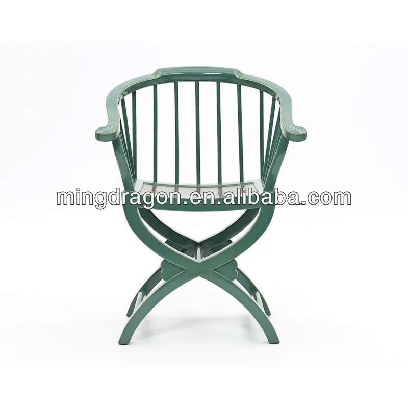 Chinese Antique Reproduction Wooden Arm Chair with deformed X shaped leg
