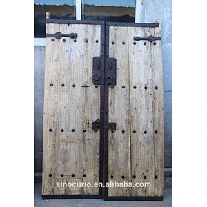 Antique old chinese solid wood door