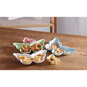 Popularly Butterfly dish ceramic snack plate for children