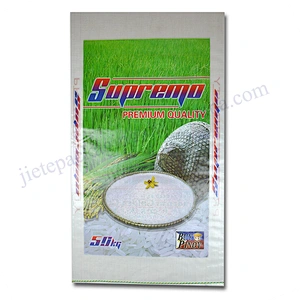 High quality design printing plastic pp woven basmati rice packaging bag 50kg export to Dubai