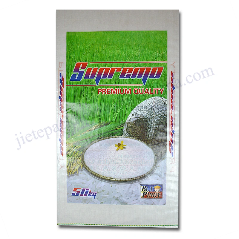 High quality design printing plastic pp woven basmati rice packaging bag 50kg export to Dubai