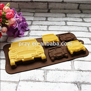PRZY PR331 mulit car shaped silicone chocolate mould